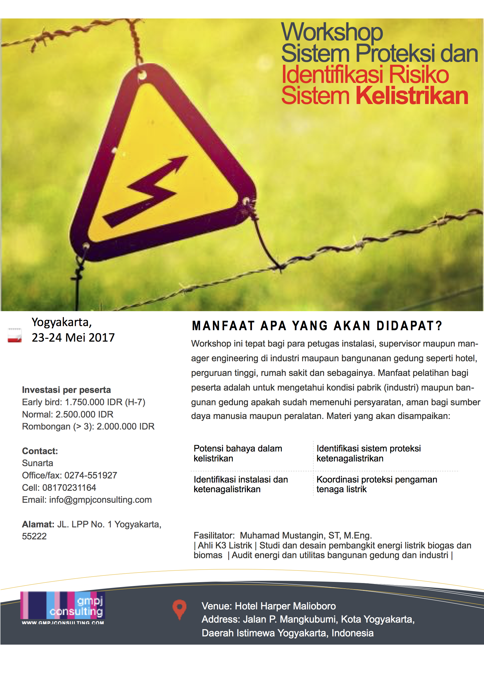 Flyer Workshop Kelistrikan GMPJ 2017
